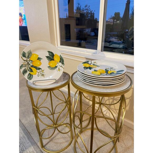 Royal Norfolk Lemon Plate (7)10.5” Ceramic Dinner Plate – Bright Yellow Lemons - Picture 3 of 6